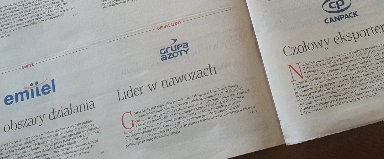 Grupa Azoty w elitarnym gronie firm najważniejszych dla Polski 